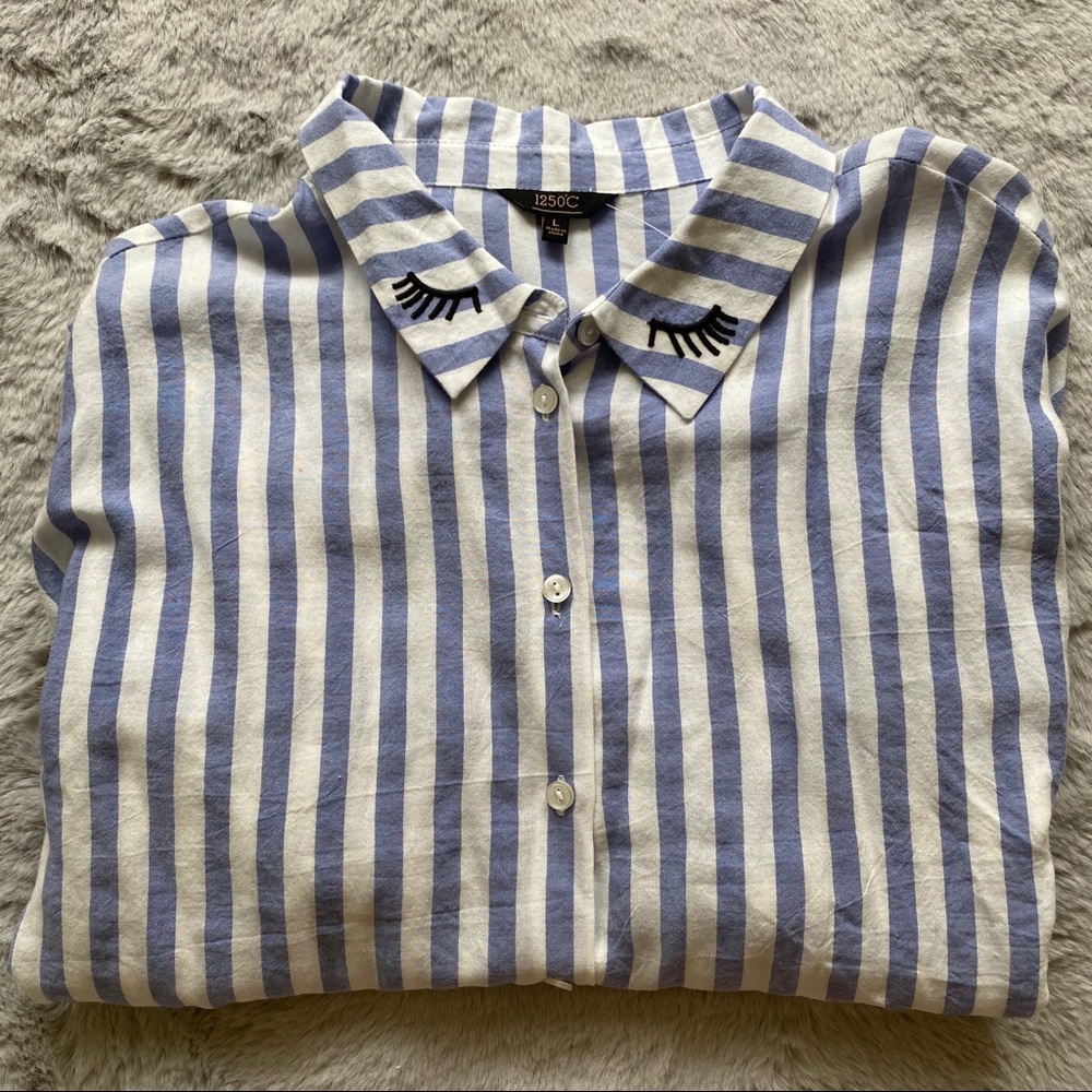 Ambiance | Wink Loose Button Down Dress Shirt NWT